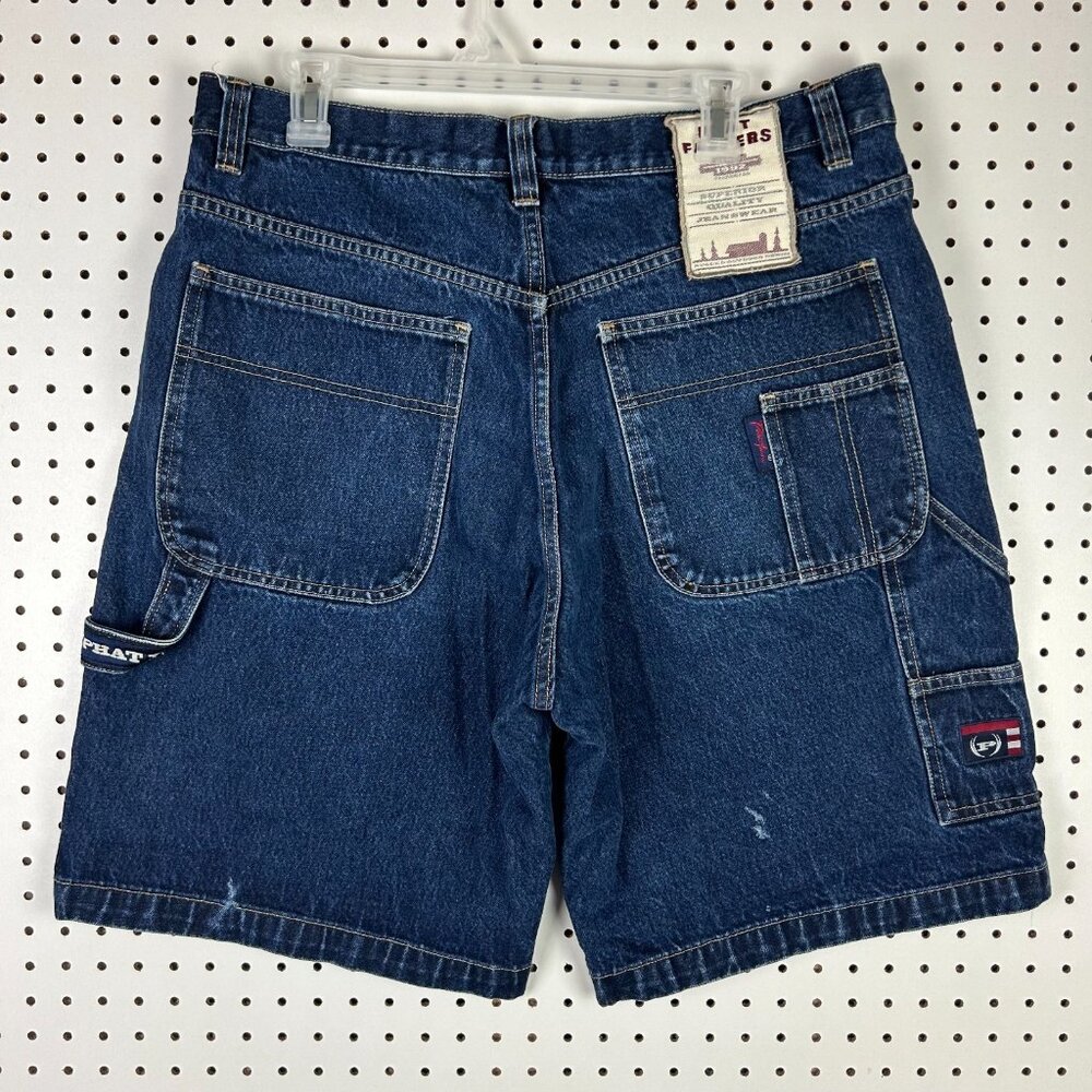 Phat Farm 90s Carpenter Shorts Size 36 Vintage Hip Hop Wide Leg Baggy Skater Y2K